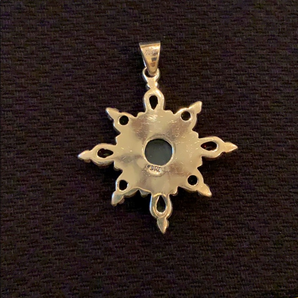 Made in Nepal - Sterling Silver 925 - Moonstone Multi Gem Pendant - Picture 5 of 6